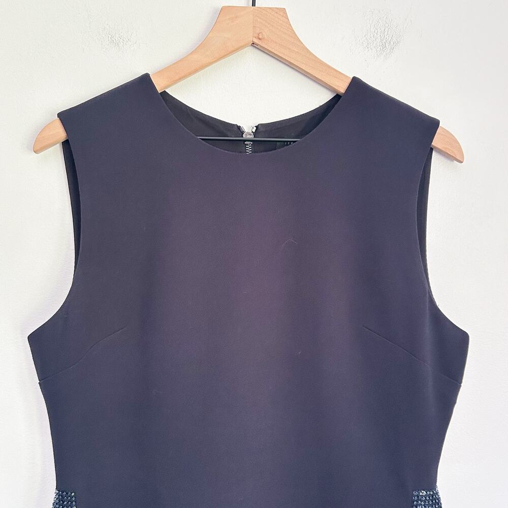 Ted Baker Beaded Sleeveless Dress Size 4 Navy - Picture 5 of 6